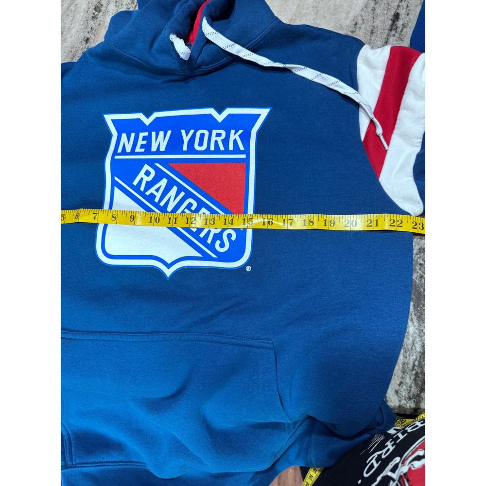 Calhoun Hoodie Mens Large NHL New York Rangers Blue Blokcore Sporty Pullover 936 - Picture 6 of 11